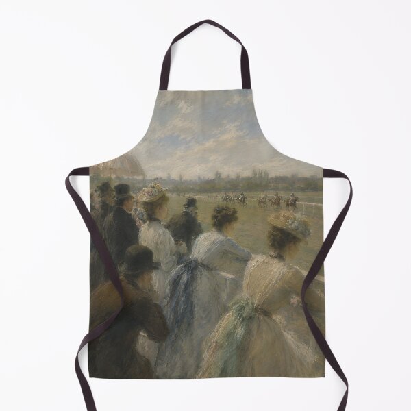 Aperçu de l'œuvre Vintage Horse Racing Scene Impressionist Painting créée et vendue par GutyzDesignsES.