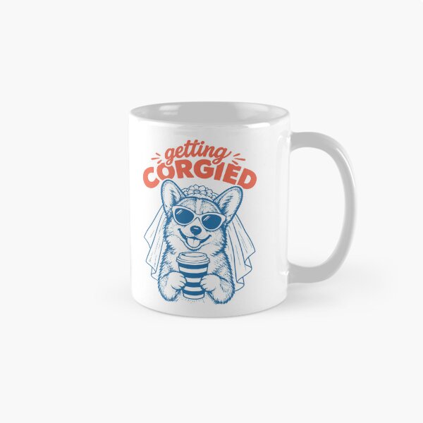 Item preview, Getting Corgied Funny Dog Retro Wedding Bridal  designed and sold by Y-Vibes.