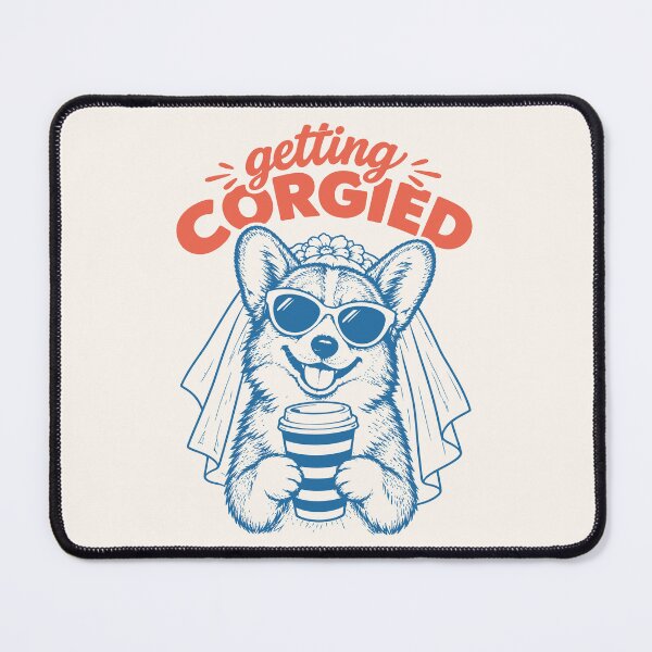 Item preview, Getting Corgied Funny Dog Retro Wedding Bridal designed and sold by Y-Vibes.