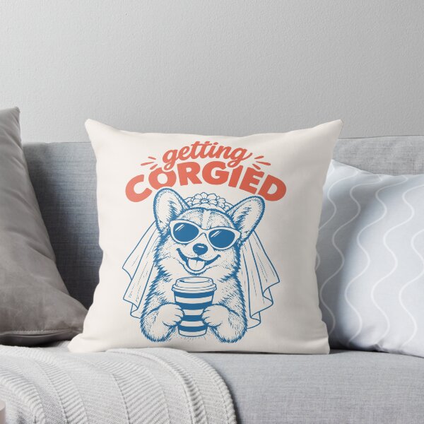 Item preview, Getting Corgied Funny Dog Retro Wedding Bridal  designed and sold by Y-Vibes.