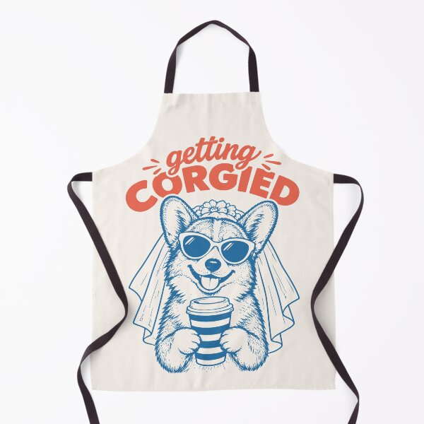 Item preview, Getting Corgied Funny Dog Retro Wedding Bridal  designed and sold by Y-Vibes.