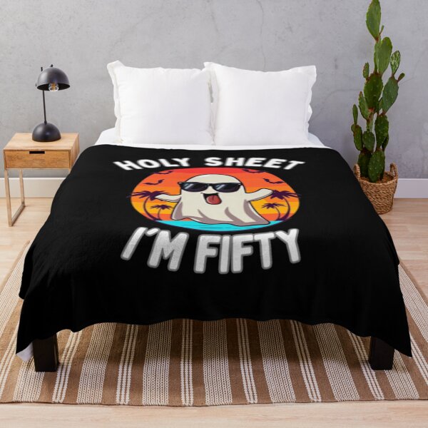 Item preview, Holy Sheet I'm Fifty Funny Ghost Birthday designed and sold by alvablakefg.