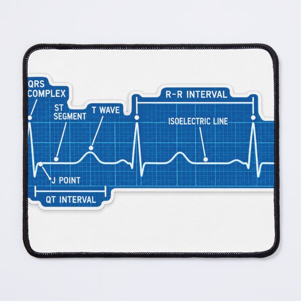 Item preview, EKG Rhythm Strip Interpretation Blueprint Nursing Student Sticker designed and sold by isokinetic.