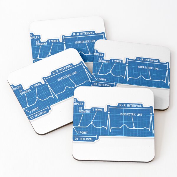 Item preview, EKG Rhythm Strip Interpretation Blueprint Nursing Student Sticker designed and sold by isokinetic.