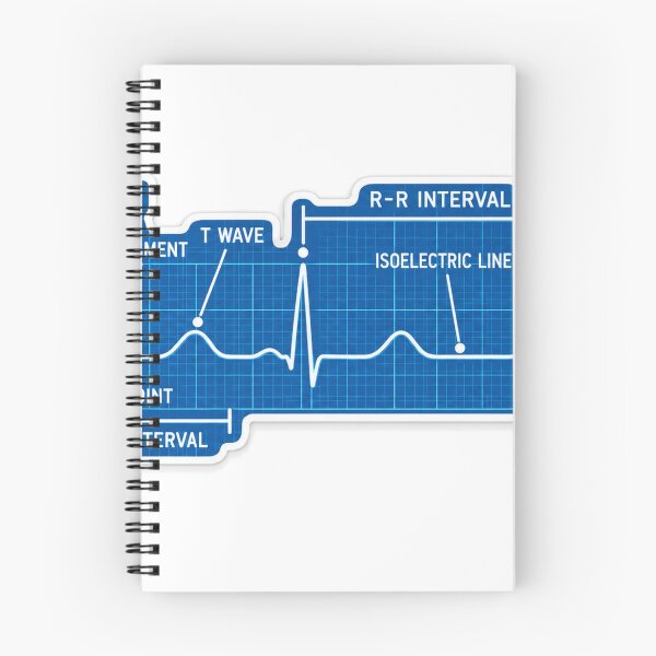 Item preview, EKG Rhythm Strip Interpretation Blueprint Nursing Student Sticker designed and sold by isokinetic.