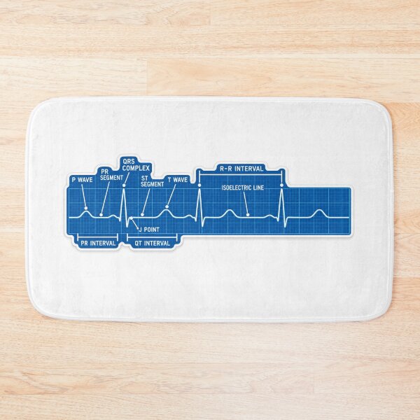 Item preview, EKG Rhythm Strip Interpretation Blueprint Nursing Student Sticker designed and sold by isokinetic.