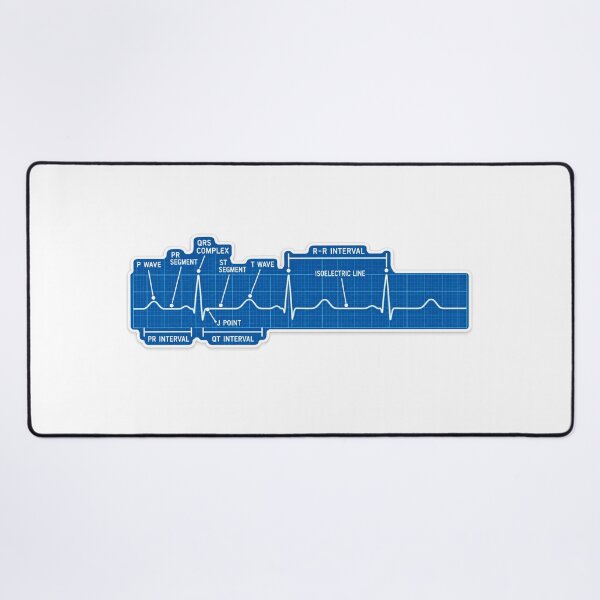 Item preview, EKG Rhythm Strip Interpretation Blueprint Nursing Student Sticker designed and sold by isokinetic.