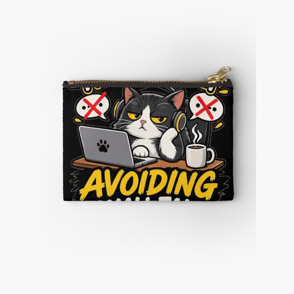 Item preview, Professionally Avoiding Small Talk | Funny Introvert Cat Meme designed and sold by Corpoheroes.
