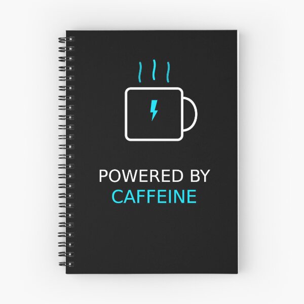 Item preview, Powered By Caffeine Minimalist Tech | Funny Energy & Developer Quote designed and sold by Corpoheroes.