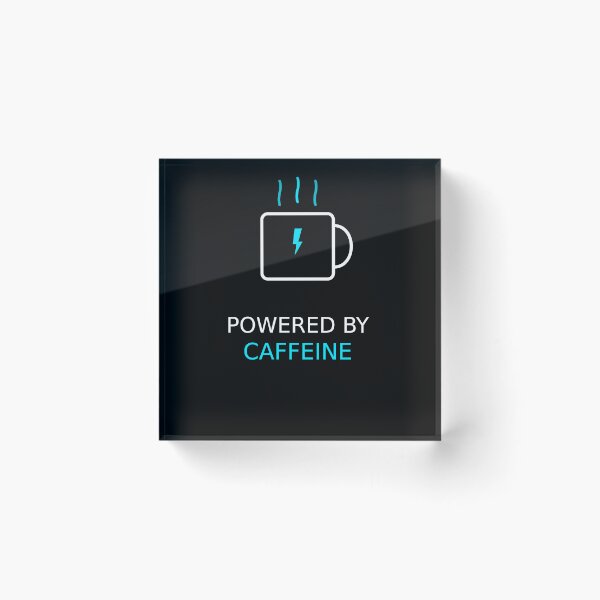 Item preview, Powered By Caffeine Minimalist Tech | Funny Energy & Developer Quote designed and sold by Corpoheroes.