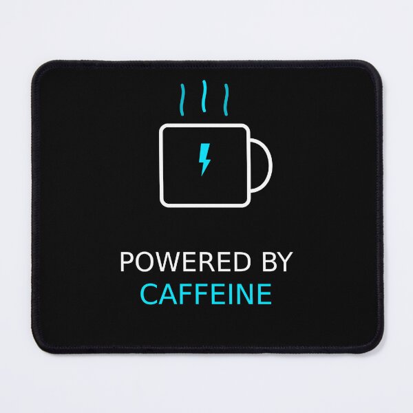 Item preview, Powered By Caffeine Minimalist Tech | Funny Energy & Developer Quote designed and sold by Corpoheroes.