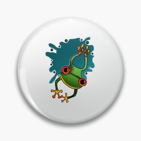 Item preview, Cute Colorful Frog – Tropical Jungle Wildlife Illustration designed and sold by ForcePrint.