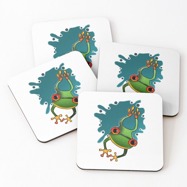 Item preview, Cute Colorful Frog – Tropical Jungle Wildlife Illustration designed and sold by ForcePrint.