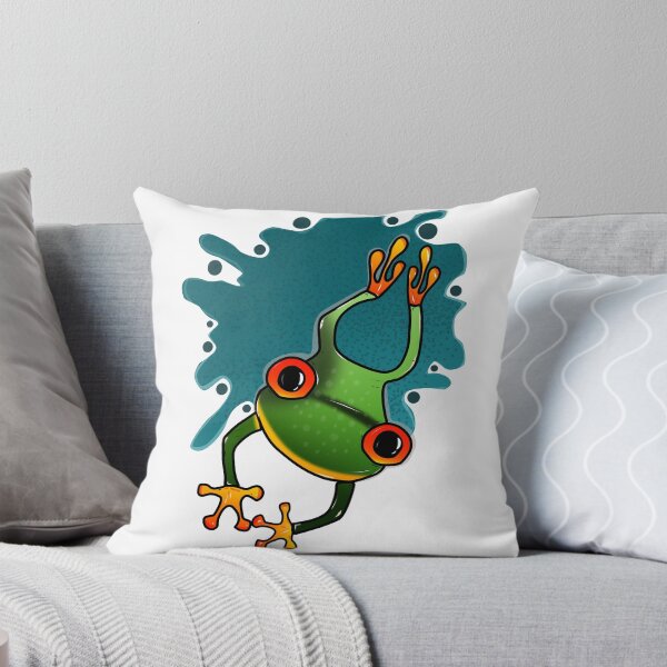 Item preview, Cute Colorful Frog – Tropical Jungle Wildlife Illustration designed and sold by ForcePrint.