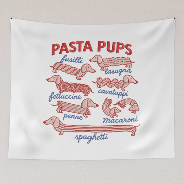 Item preview, Pasta Pups - Dachshund - Fusilli - Lasagna - Fettuccine - Cavatappi - Penne - Macaroni - Spaghetti designed and sold by aleggsaurus.