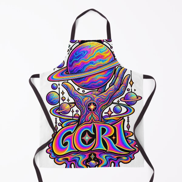 Item preview, GCR1 Cosmic Hand & Planet – Psychedelic Saturn Art | Neon Space Design designed and sold by GCR1.