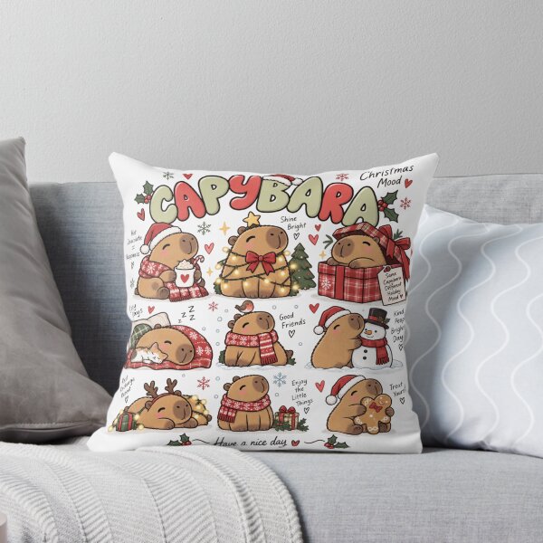 Item preview, Cute Christmas Capybara Holiday Mood designed and sold by Wild Ink Studio by Barbara.