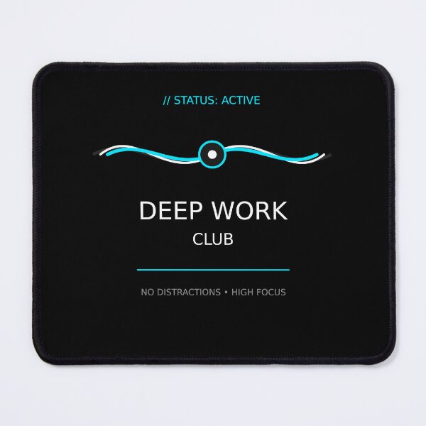 Item preview, Deep Work Club Status Active | Minimalist Tech & Productivity Design designed and sold by Corpoheroes.