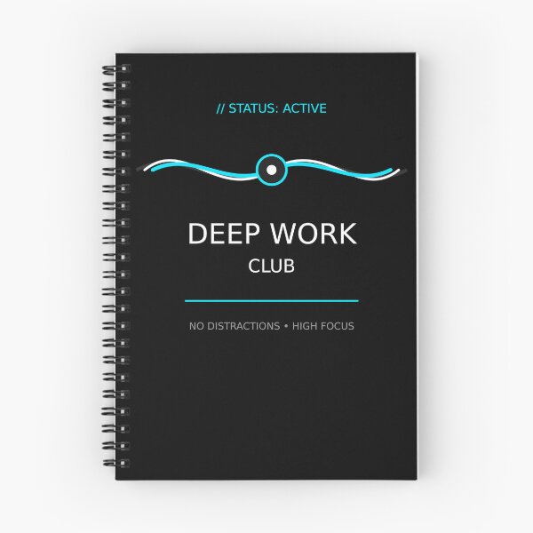 Item preview, Deep Work Club Status Active | Minimalist Tech & Productivity Design designed and sold by Corpoheroes.