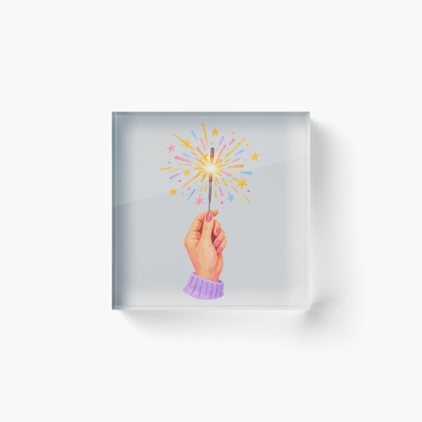 Item preview, Colorful Sparkler Held by a Hand designed and sold by hattie's.