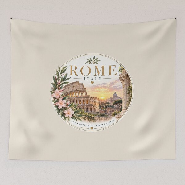 Item preview, Rome Italy Elegant Colosseum Travel Art designed and sold by GusiaTreasures.