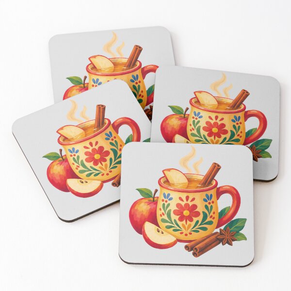 Item preview, Floral Apple Cinnamon Tea Mug Illustration designed and sold by hattie's.