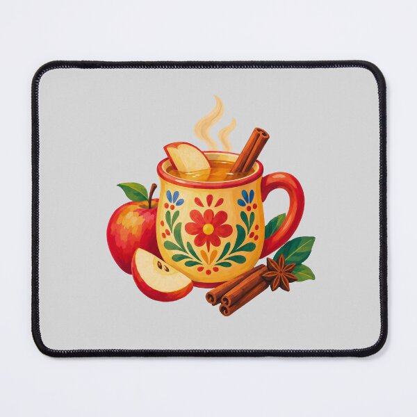 Item preview, Floral Apple Cinnamon Tea Mug Illustration designed and sold by hattie's.