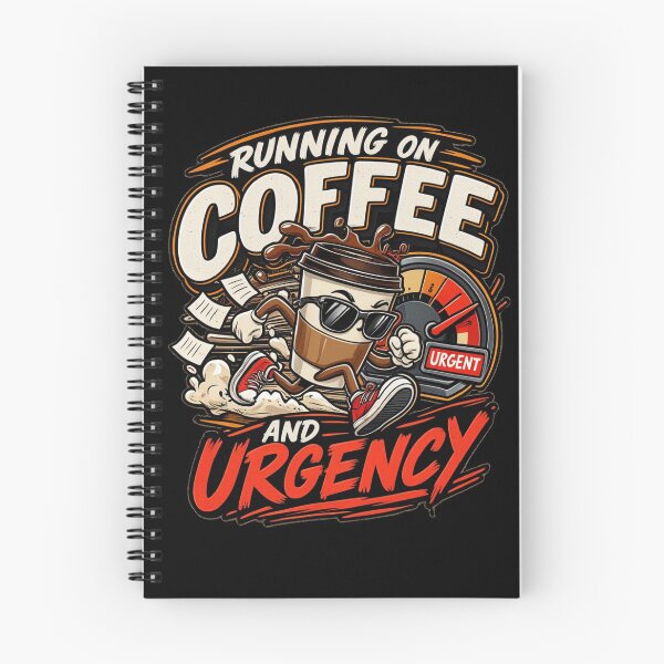 Item preview, Running On Coffee And Urgency | Funny Office & Coffee Addict Design designed and sold by Corpoheroes.