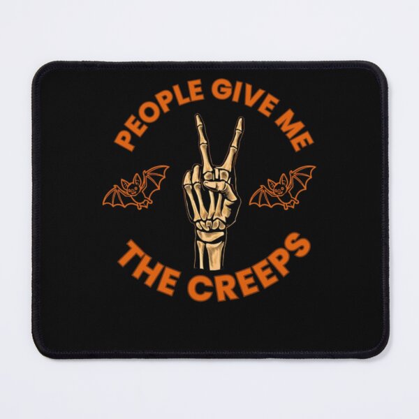 Item preview, People Give Me The Creeps Skeleton Peace Sign designed and sold by alvablakefg.