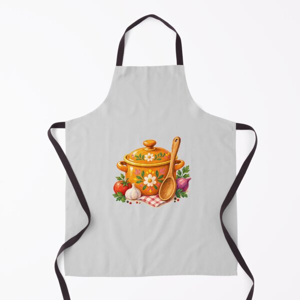 Item preview, Floral Orange Dutch Oven with Wooden Spoon designed and sold by hattie's.