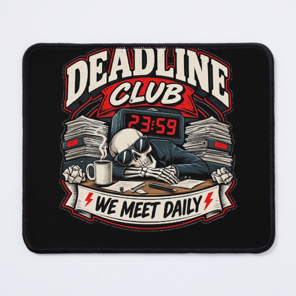 Item preview, Deadline Club We Meet Daily | Funny Procrastination & Office Humor designed and sold by Corpoheroes.