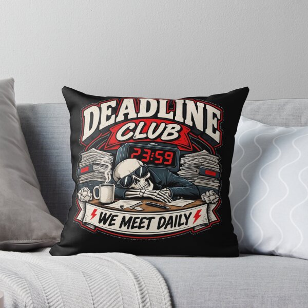 Item preview, Deadline Club We Meet Daily | Funny Procrastination & Office Humor designed and sold by Corpoheroes.