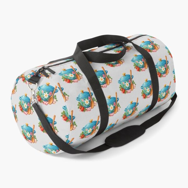 Item preview, Floral Blue Cooking Pot with Wooden Spoon designed and sold by hattie's.
