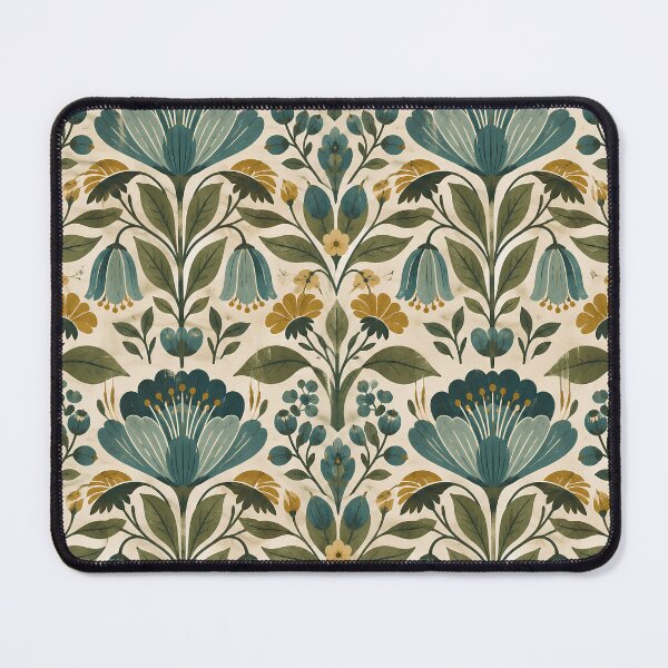 Item preview, Nordic Teal Botanical Garden Pattern designed and sold by Sandy Beach Decor.