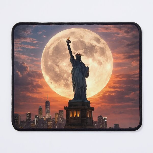 Item preview, Statue of Liberty Under the Full Moon designed and sold by NF Designs Studio DTF.