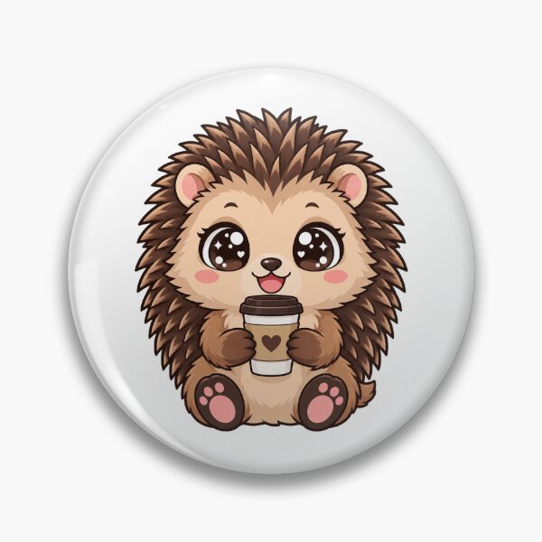 Item preview, Cute Kawaii Hedgehog With Coffee designed and sold by Eternalski.
