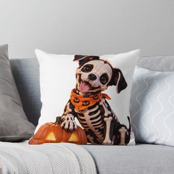Item preview, Cute Skeleton Dog Halloween Spooky Pumpkin Design designed and sold by RAYOUS.