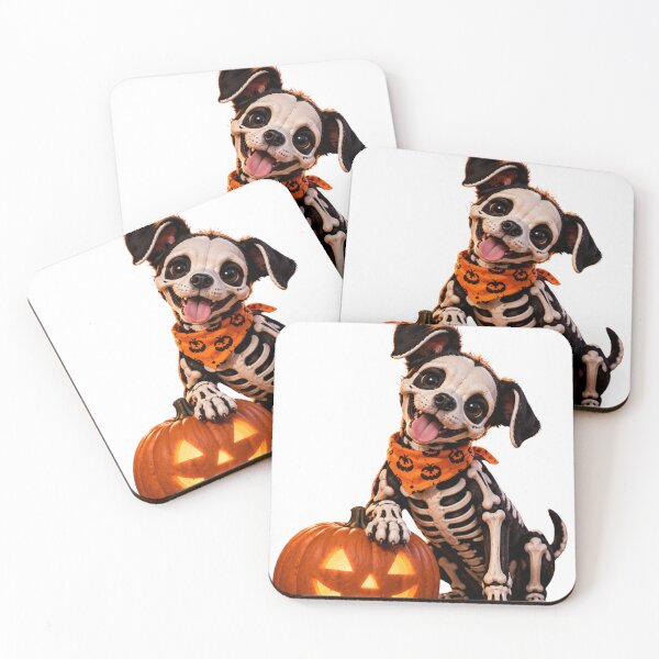 Item preview, Cute Skeleton Dog Halloween Spooky Pumpkin Design designed and sold by RAYOUS.