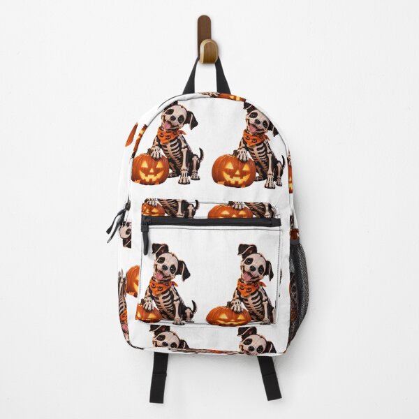 Aperçu de l'œuvre Cute Skeleton Dog Halloween Spooky Pumpkin Design créée et vendue par RAYOUS.