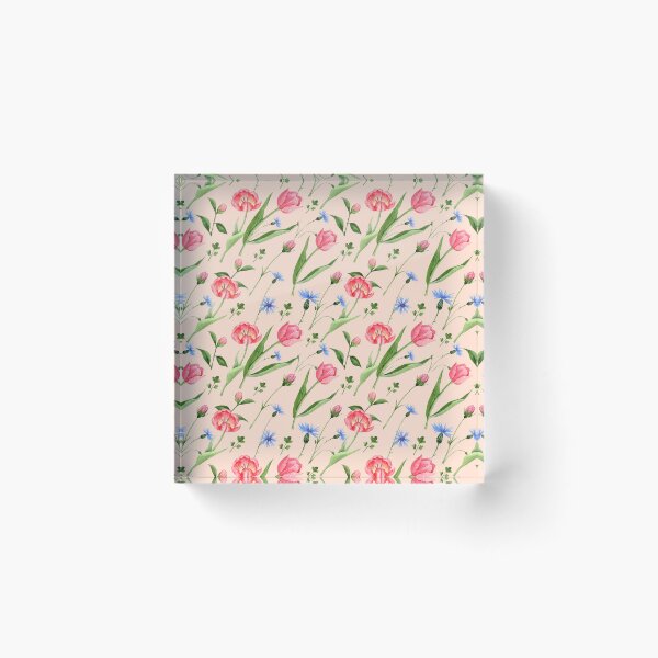 Item preview, Spring Flowers with Tulips and Cornflowers designed and sold by White Rabbit Design .