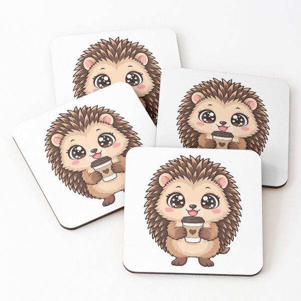 Item preview, Cute Kawaii Hedgehog With Coffee designed and sold by Eternalski.