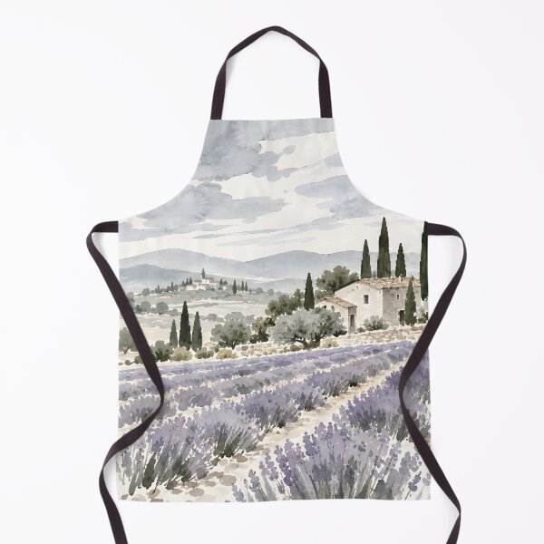 Item preview, Tuscan Lavender Fields Watercolor Landscape designed and sold by GutyzDesignsES.
