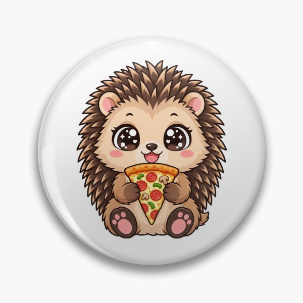 Artikelvorschau, Niedlicher Kawaii-Igel mit Pizza entworfen und verkauft von Eternalski.