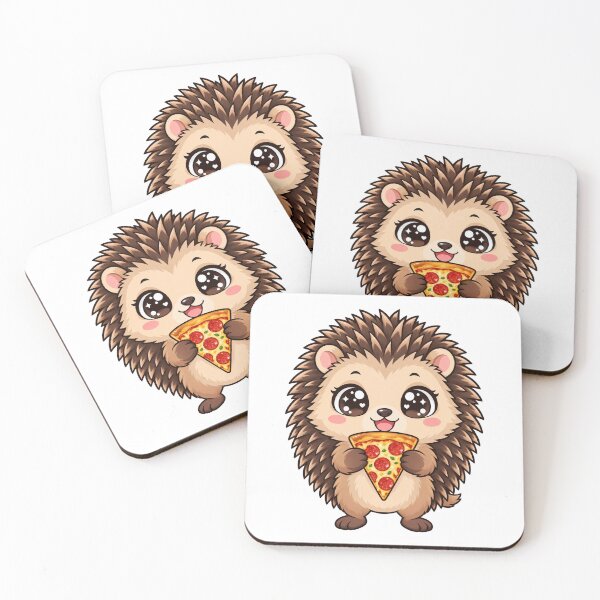 Item preview, Cute Kawaii Hedgehog With Pizza designed and sold by Eternalski.