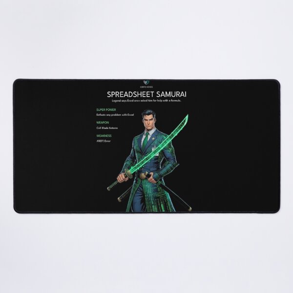 Item preview, Spreadsheet Samurai | Spreadsheet Superhero | Corpo Heroes Universe designed and sold by Corpoheroes.