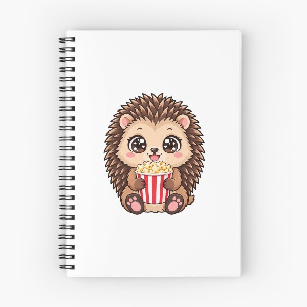 Item preview, Cute Kawaii Hedgehog With Popcorn designed and sold by Eternalski.