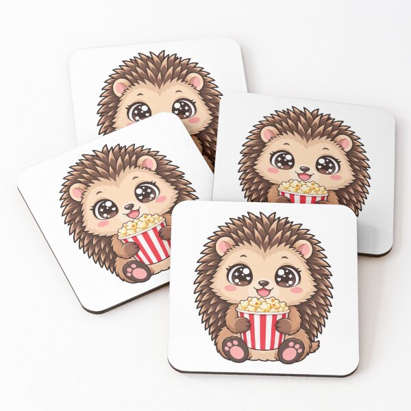 Item preview, Cute Kawaii Hedgehog With Popcorn designed and sold by Eternalski.