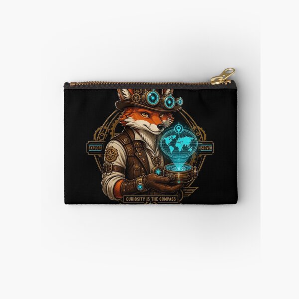 Item preview, Steampunk Explorer Fox Emblem designed and sold by LazyDayzCo.