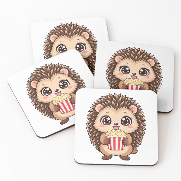 Item preview, Cute Kawaii Hedgehog With Popcorn designed and sold by Eternalski.