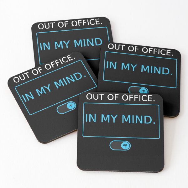 Item preview, Out Of Office In My Mind Funny Status Switch designed and sold by Corpoheroes.